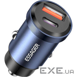 Зарядний пристрій Essager 1xUSB-C 45W + 1xUSB blue (ECCAC45-TL03-Z)