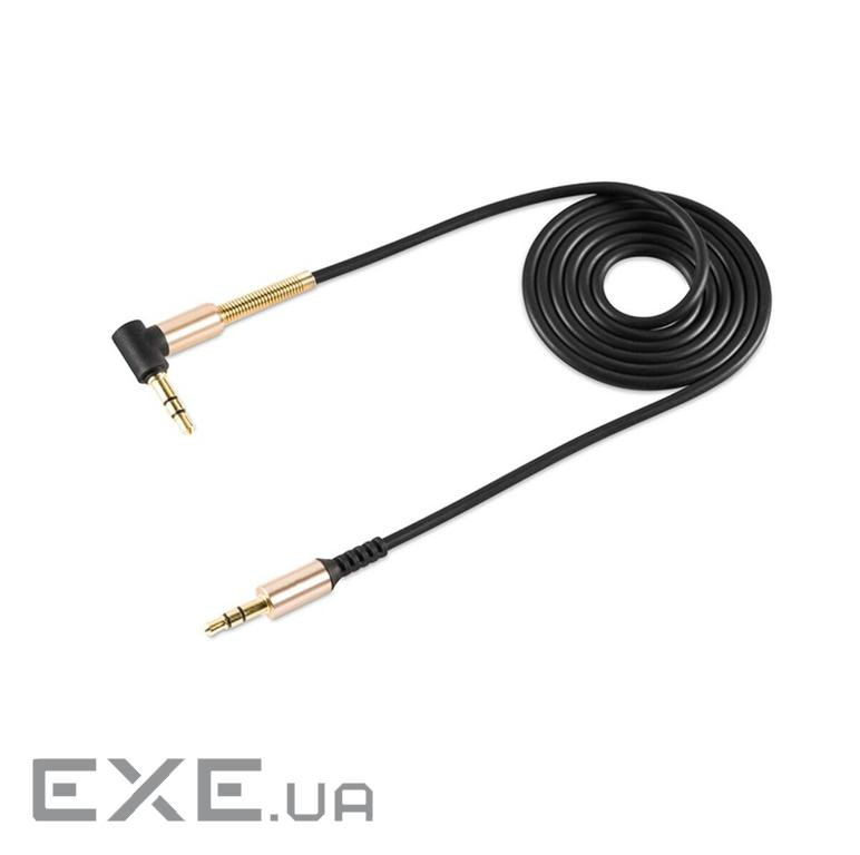 Аудіокабель HOCO UPA02 AUX Spring Audio cable Black (6957531025665)