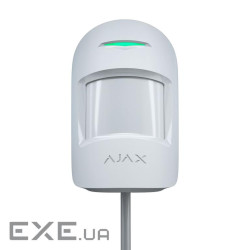 Дротовий датчик руху з додатковим сенсором Ajax MotionProtect Plus Fibra white