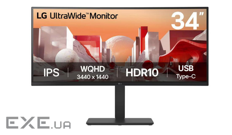 Монітор LG LCD 34BA75QE-B 34" black UltraWide (34BA75QE-B.AEU)