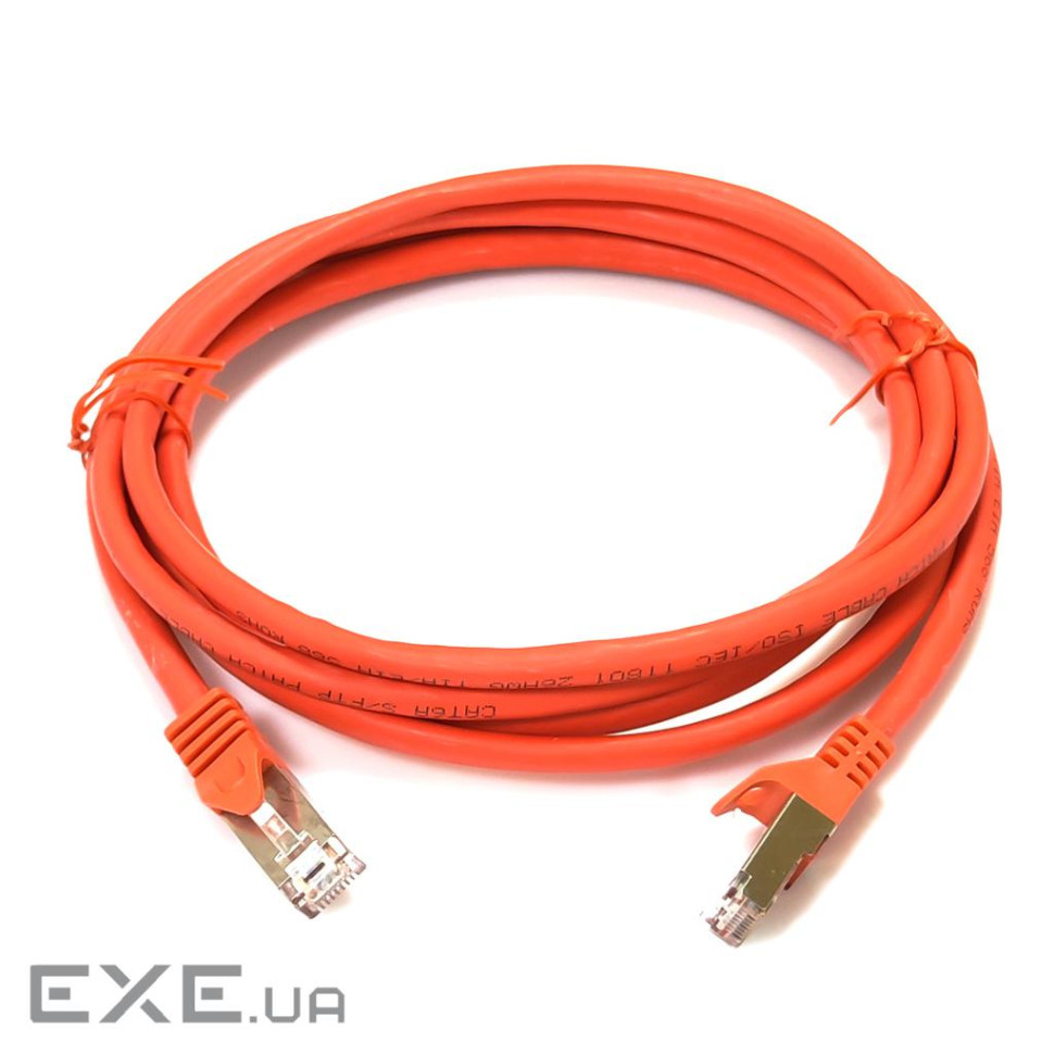 Патч-корд S/FTP, 1 м, кат. 6А, червоний , LW (PC005-C6A-100RD)