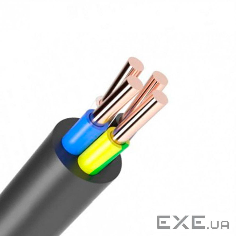 Кабель Одескабель ВВГ 4*16 -0,66 ціна за метр бухта 100 м. чорний (15281)