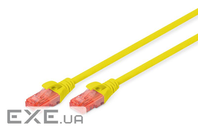 Патч-корд DIGITUS CAT 6 UTP, 1м, AWG 26/7, Cu, LSZH, жовтий (DK-1617-010/Y)