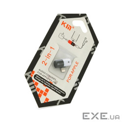Перехідник Lightning M to 2xLightning F white-black Kin (KY-176)