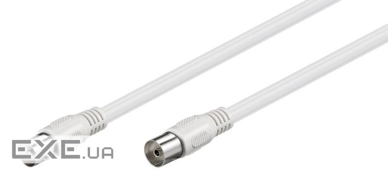 Кабель антенний-подовжувач RF:Coaxial M/F 10.0m,D=5.4mm 3xShielded (128жил) A+,білий (75.05.8811-1) (75.05.8811-1)