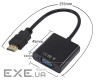 Перехідник Kingda HDMI M->VGA F (з аудіо інтерфейсом ) OEM (S0223)