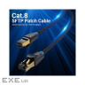 Патч-корд 0.5м, S/FTP cat 8 RJ-45 COPPER black Vention (IKGBD)