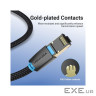 Патч-корд 0.5м, S/FTP cat 8 RJ-45 COPPER black Vention (IKGBD)