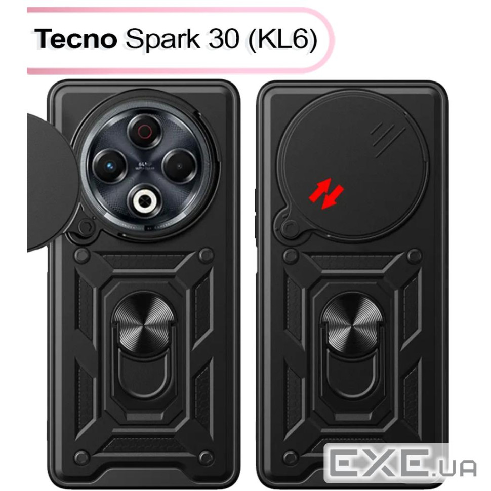 Чохол до мобільного телефона BeCover Military Tecno Spark 30 (KL6) Black (713541)
