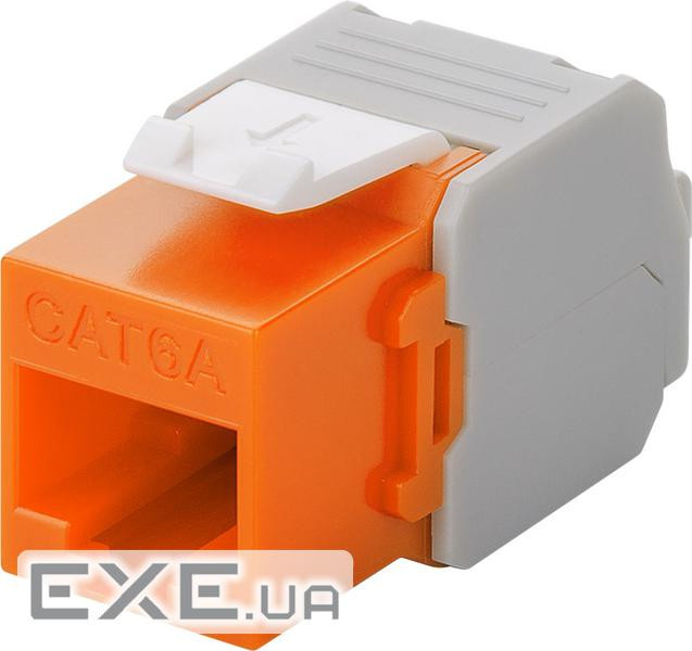Конектор мережевий FreeEnd-RJ45 UTP6a,Keystone module LSA(ToolFree)PoE,оранжевий (75.09.0690-10)