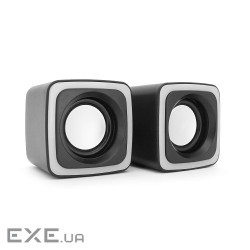 Колонки 2.0 JEDEL S-575 USB+3.5mm, 2x3W, 30Hz-16KHz, з LED підсвічуванням, 72х73х65 мм, Black, BOX