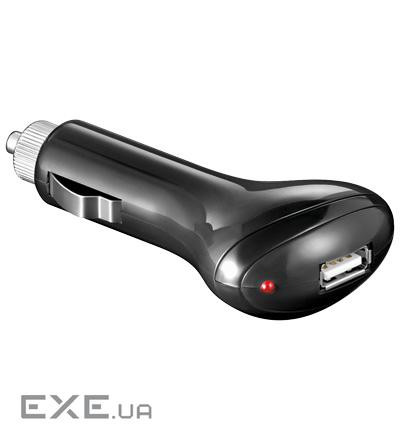 Перехідник живлення CigarSocket-USB2.0 A M/F,x1 12-24V 1000mA,чорний (75.04.6974-1) (75.04.6974-1)