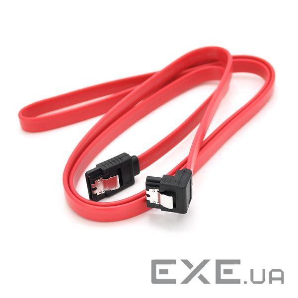 Кабель інтерфейсний VEGGIEG ST310 SATA3.0, 1м, загнутий з засувкою, червоний (YT-ST310)