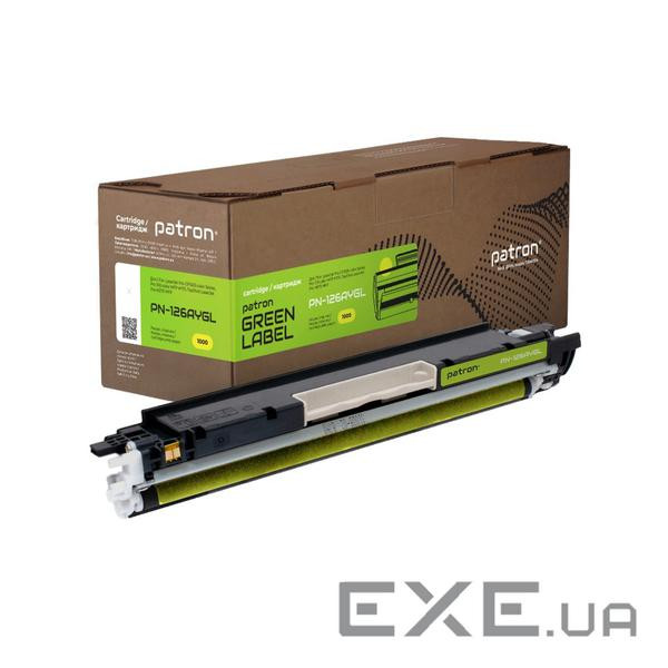 Тонер-картридж Patron HP 126A (CE312A) Green Label, yellow (PN-126AYGL)