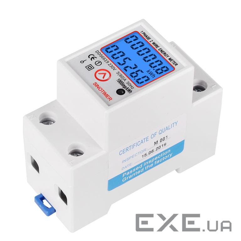 Однофазний електронний лічильник DDS6619-526L-2 на DIN-рейку, 230V, LED , 230V, LED