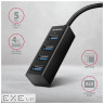 Концентратор AXAGON USB 3.1 to 4xUSB 3.0 0.2m black (HUE-M1A)