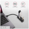 Концентратор AXAGON USB 3.1 to 4xUSB 3.0 0.2m black (HUE-M1A)