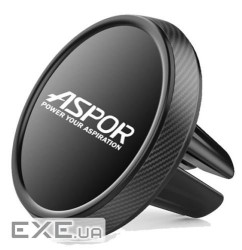 Автотримач для телефону Aspor J9 Air Vent, Black, в решітку кондиціонера