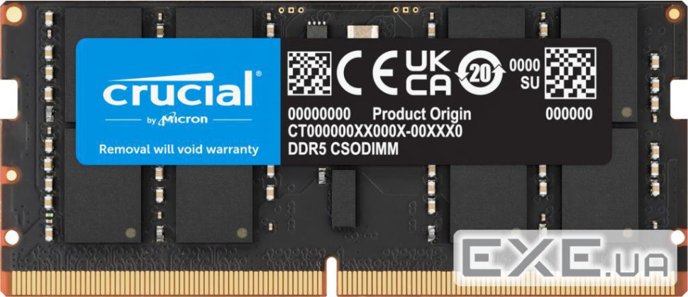 Модуль пам'яті CRUCIAL SO-DIMM DDR5 6400MHz 32GB (CT32G64C52CS5)