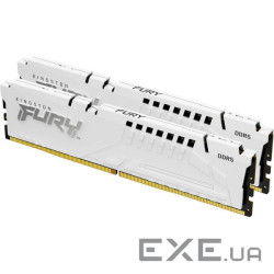 Модуль пам'яті KINGSTON FURY Beast EXPO White DDR5 6000MHz 32GB Kit 2x16GB (KF560C30BWEK2-32)