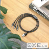Кабель BOROFONE BX72 3-in-1 charging cable(iP+Type-C+Micro) Black (BX72LUMB)