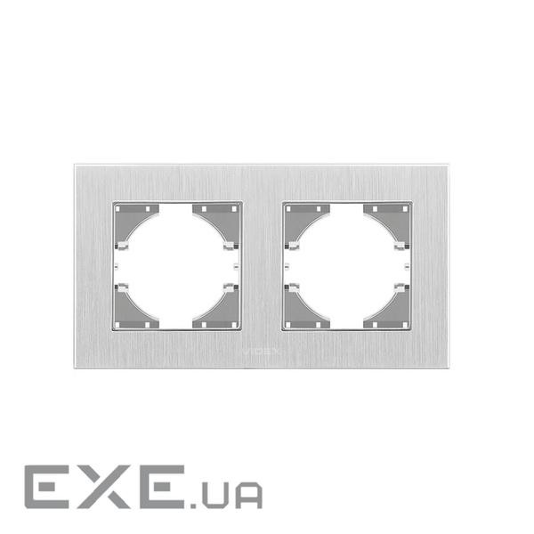 Рамка Videx BINERA сріблястий алюміній 2 пости (VF-BNFRA2H-SL)