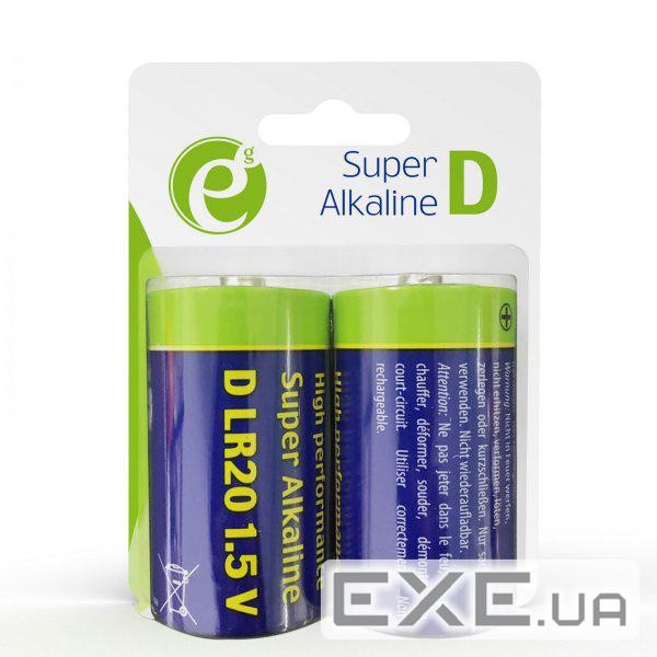 Лужні Батарейки LR20/ Тип D (2 шт.), блістер (EG-BA-LR20-01)