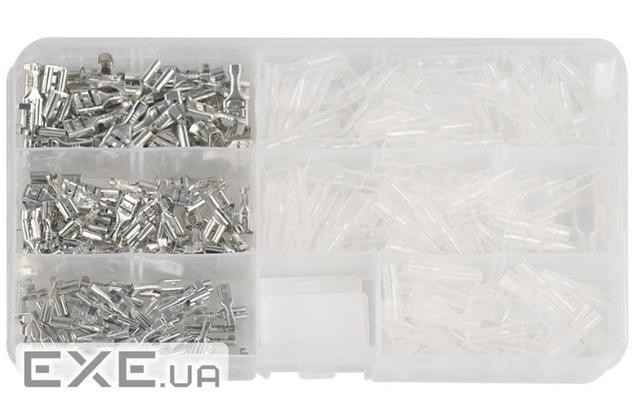 Набір клем F1 мама, 6,3 / 4,8 / 2,8 мм, провід 0.5-1.5, ізольована, мідь, 300шт у коробці (F1 / 300) (F1 / 300)