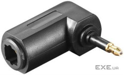 Перехідник Goobay аудіо оптичний Toslink-mini F/M, адаптер 90ё (75.01.1923-1)