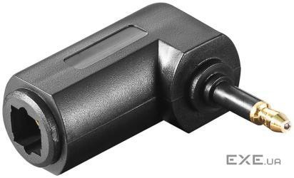 Перехідник Goobay аудіо оптичний Toslink-mini F/M, адаптер 90ё (75.01.1923-1)