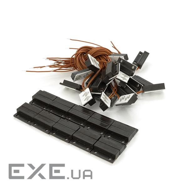 Датчик магнітоконтактний з проводом 30 см MC-38, 27*14*8 мм, пластик, чорний, (MC-38 B27*14*8 мм) )