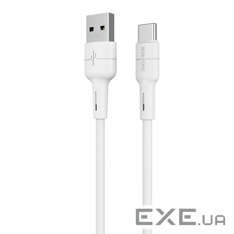 Кабель Borofone BX30, USB-Type-C, 2.4A, довжина 1м, White, BOX (Borofone BX30 / TCW)