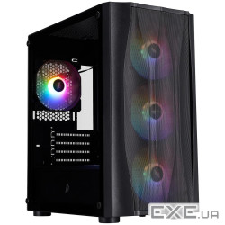 Корпус 1STPLAYER Firebase X3-M-4F1 Black (X3-M-BK-4F1)