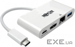 USB-хаб Tripp Lite USB-C (Male) + USB-C + HDMI + RJ45 + USB-A White(U444-06N-H4GU-C)