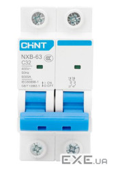 Автоматичний вимикач CHNT NXB-63 2P C32, 32A (NXB-63-2P-C32)