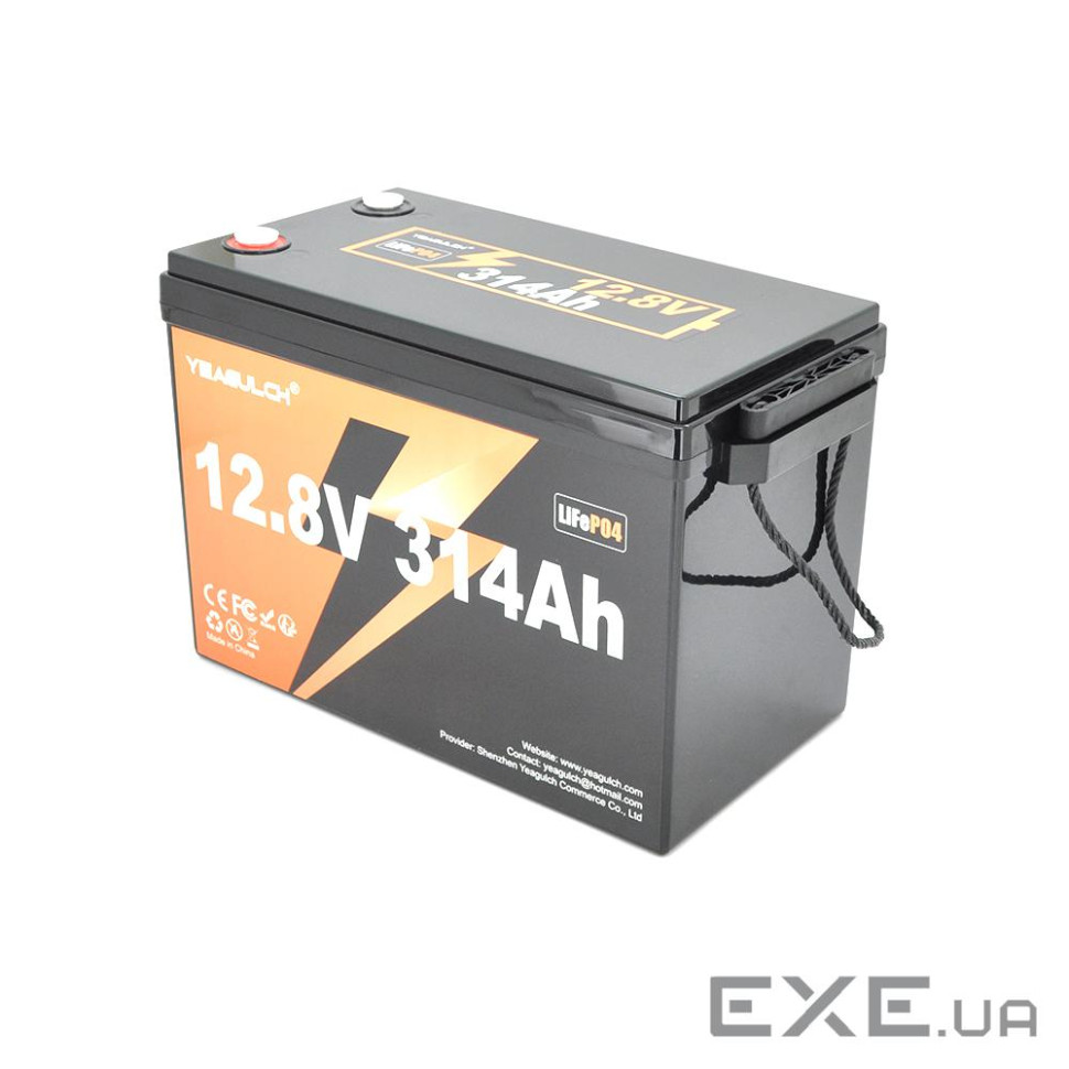 Акумуляторна батарея YEAGULCH LiFePO4 12,8V 150Ah 1280Wh, BMS-100A, ( 325 x (YEAGULCH-12,8V / 314Ah)