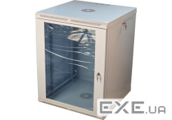 Шафа телекомунікаційна 19" VAGO 15U, настінна, двері акрил, сіра, (775х600х600) (021493) 600) (021493)