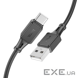Кабель HOCO X101 Assistant silicone charging data cable Type-C Black (6942007604079)