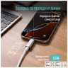 Дата кабель USB 2.0 AM to Lightning 2.0m 3A zinc alloy braided white ColorWay (CW-CBUL099-WT)