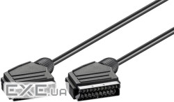 Кабель аудіо-відео SCART M/ M 3.0m, 21pin Shielded D=7.0mm разборной, черный (75.01.1870-25)
