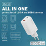 Зарядний пристрій DIGITUS GaN 2хUSB-C, 1хUSB-A, 67W (DA-10303)