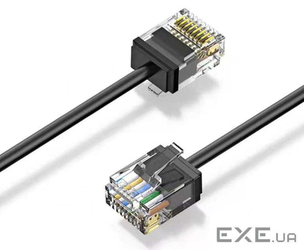 Патч-корд неекранований RJ45 UTP6a 2.0m,patch Slim Ultra Flexi PoE+ Cu,чорний (62.09.8495-1)