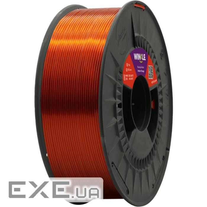 Пластик (Filament) WINKLE PETG CRYSTAL 1кг, 1.75мм, бурштиновий оранж (PET01000175NARAMBWNK)