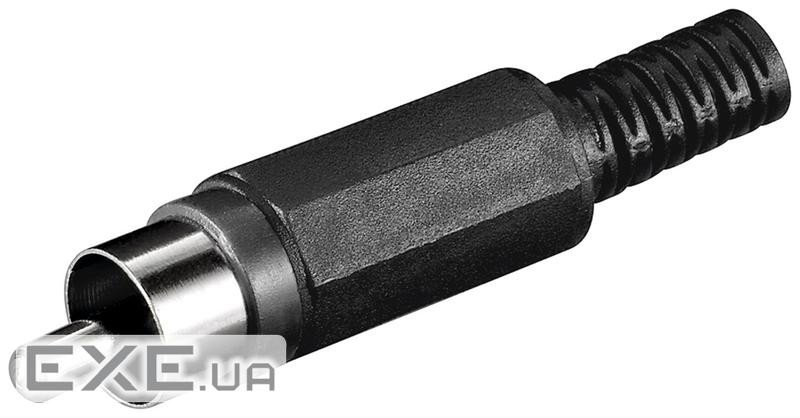 Штекер FreeEnd-RCA, / M Plastic Nickel Black, чорний (75.01.1277-1)