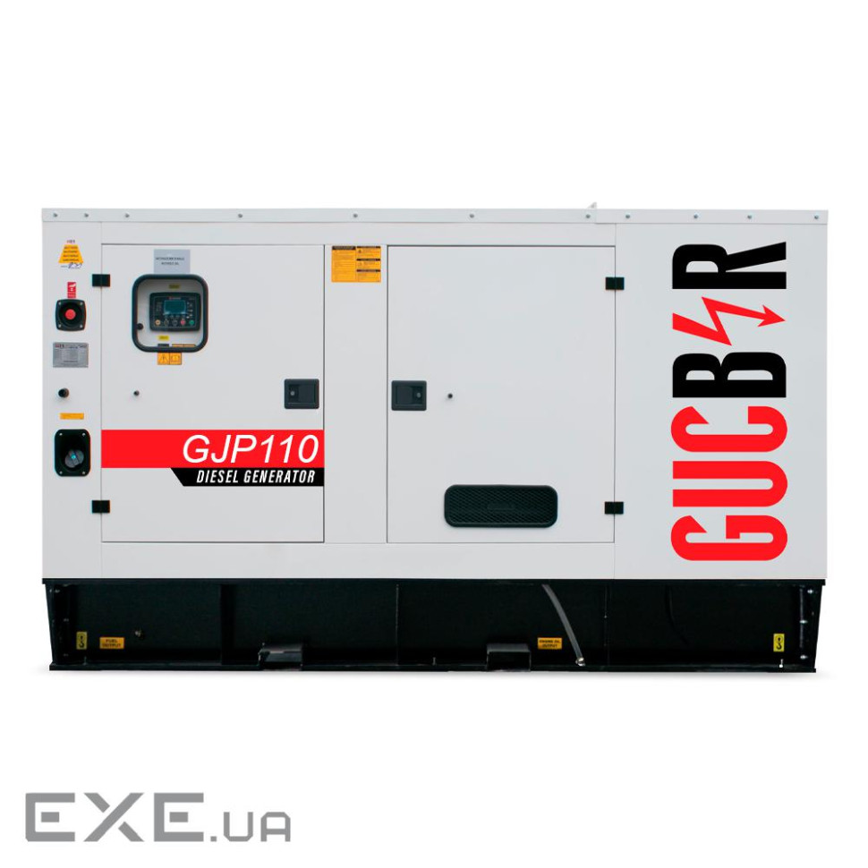 Дизельний генератор Gucbir GJP110 з двигуном PERKINS 1104C-44TA, 110 кВА / 88 кВт, генератор Maranel