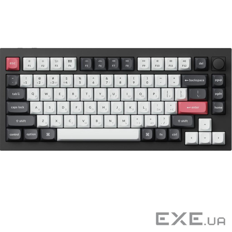 Клавіатура бездротова Keychron Q1 HE Magnetic Switch Black RGB (Q1H-M1-UA)