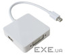 Адаптер FHD 1080p Mini DisplayPort - DVI/DisplayPort/HDMI 0.2м White (S0416)