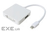 Адаптер FHD 1080p Mini DisplayPort - DVI/DisplayPort/HDMI 0.2м White (S0416)