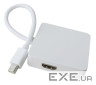 Адаптер FHD 1080p Mini DisplayPort - DVI/DisplayPort/HDMI 0.2м White (S0416)