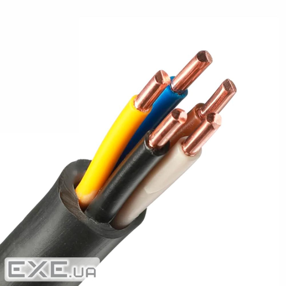 Кабель Одескабель ВВГ 5*1,5 (ож) -0,66 ціна за метр бухта 100 м. чорний (15298) (15298)